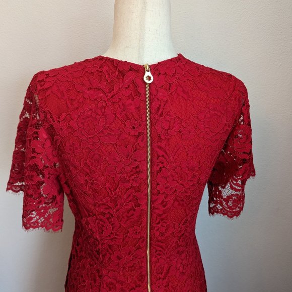 Draper James Blooming Lace Red Dress Christmas Holiday - Picture 9 of 10